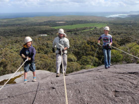 Abseiling Bluff Knoll in the Stirling Ranges, Western Australia