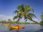 Kayaking in the Keralan Backwaters