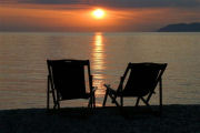 Sunset, Sicily beach hotel