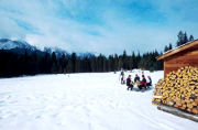 Scenery, Winter resort in the Canadian rockies
