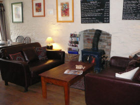 Sofas in the cafe.