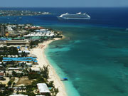 Aerial view of Seven Mile beach, Cayman Islands. Photo by Cayman Islands Tourist Board
