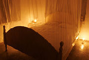 Bedroom at eco accommodation in Sri Lanka