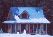 A Cabin, Winter mountain resort in the Canadia Rockies
