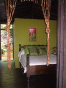 Bedroom, Mountain side cabins in Dominica