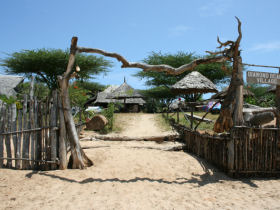 Kenya beach resort on Manda Island