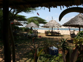 Kenya beach resort on Manda Island