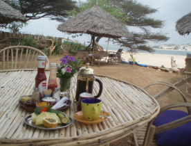 Kenya beach resort on Manda Island