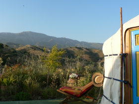Yurt accommodation in Andalucia, Spain