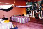 Bedroom at Peru eco lodge in the Amazon rainforest
