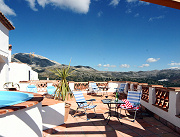 Andalucia accommodation terrace with views of surrounding countryside