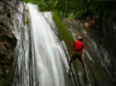 Waterfall near wildlife lodge in CostaRica