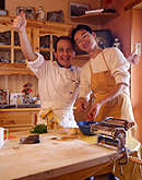 Cooking at Italy accommodation