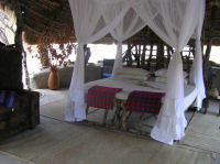 Bed, Saadani Safari accommodation