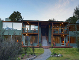 Outside of Arthurs Pass lodge, New Zealand