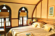 Bedroom onboard Backwaters house boat accommodation in Kerala
