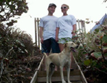 Guests with our dog, Tobago holiday accommodation