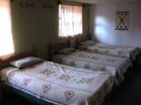 Bedroom at community hostel in Peru
