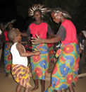 Traditional dancing at village accommodation in Zambia