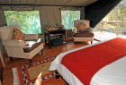 Bedroom at South Africa game reserve accommodation