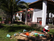 Sandpit in garden at Algarve family accommodation, Portugal
