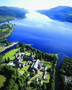 Aerial view of Loch Ness accommodation