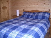 Bedroom, self catering log cabins, Peak District
