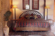 Bedroom, luxury eco lodge, India