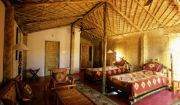 Bedroom, luxury eco lodge, India