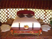 Bed, yurt accommodation in Andalucia