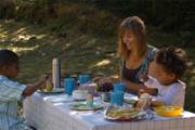 Breakfast, yurt accommodation in Portugal