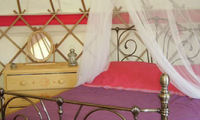 Bed, yurt accommodation on the Isle of Wight