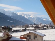 View from balcony, Austrian Alps ski chalet in Muhlbach