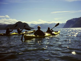 Sea kayaking, Day trip in Norwegian Fjords