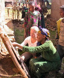 Meeting local people in Ethiopia