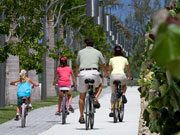 Cycling in Camana Bay, Cayman Islands. Photo by Cayman Islands Tourist Board