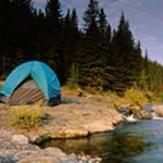 Camping with the kids, tent