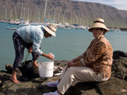 Fisherman and wife in La Graciosa, Lanzarote. Photo by Nick Haslam