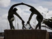 Fishermen statue, Lanzarote. Photo by Nick Haslam