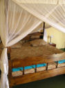 Four poster bed at the Kenya eco lodge