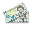 Ten pounds cash