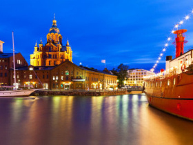 Helsinki at night