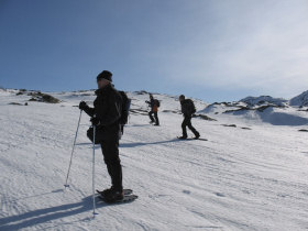 Snowshoeing in Kvitavatn Norway