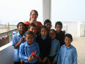 Gap year volunteer teaching in Nepal