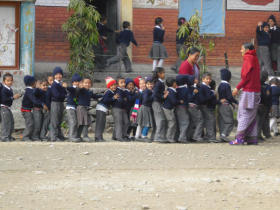 Gap year volunteer teaching in Nepal