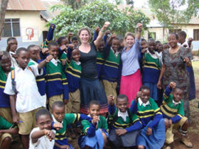 Gap year volunteer teaching in Tanzania