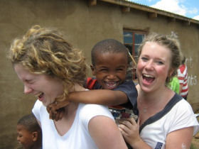 Gap year volunteer teaching in South Africa