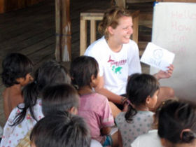 Teach children in Cambodia