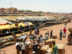 Music festival on the Niger River, Mali
