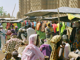 Music festival on the Niger River, Mali
